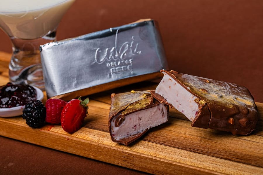 Barrinhas de gelato whey da Cubi para eventos fitness